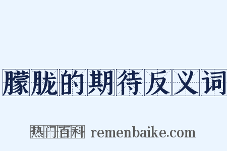 朦胧的期待反义词是什么意思的图片